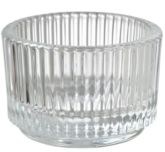 Clear Ribbed Tea Light